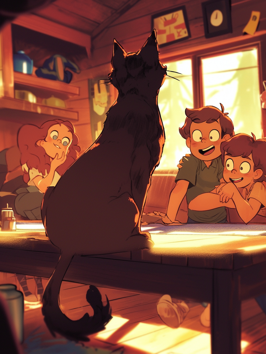 The Poet Cat Illustration